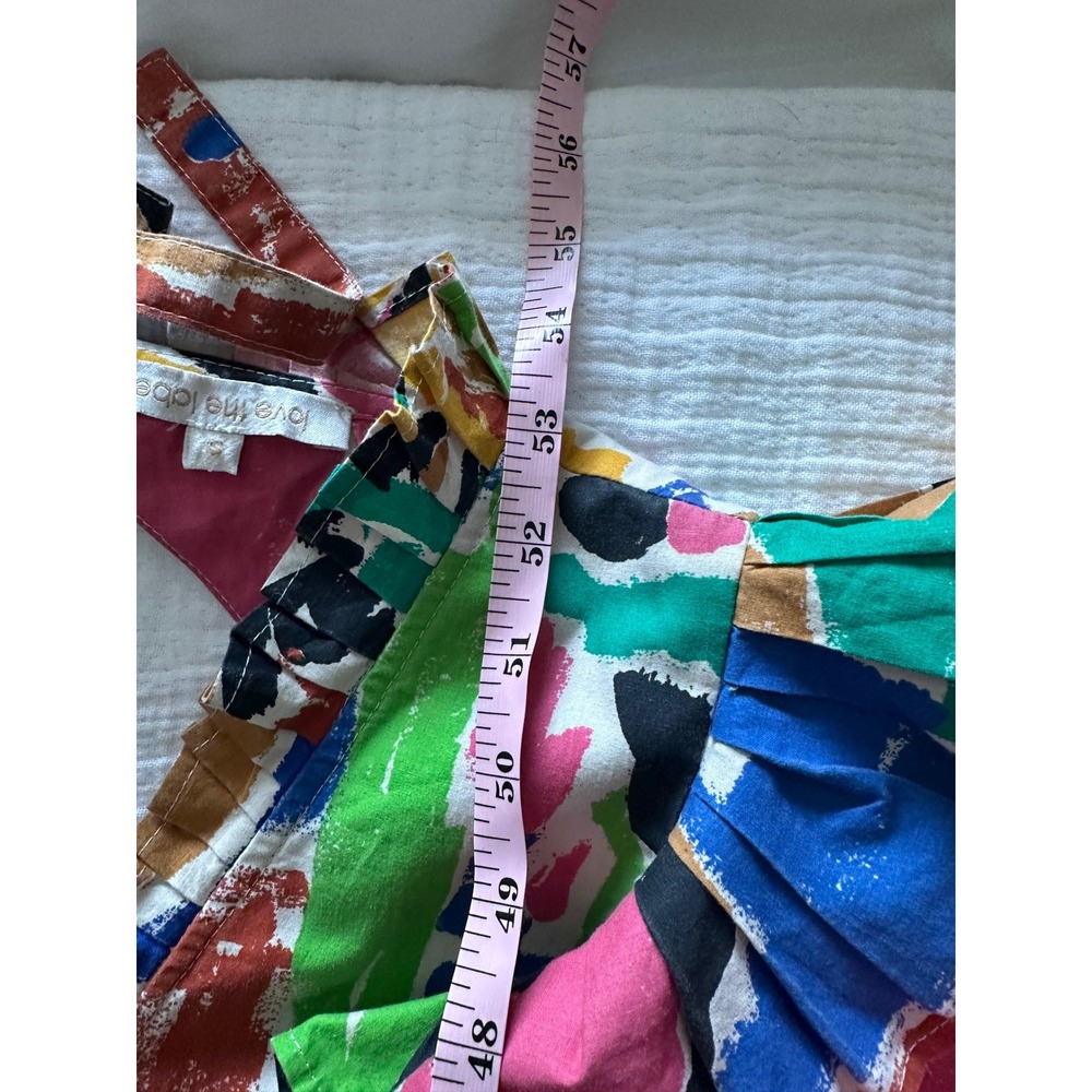 Love the Label Penelope Ruffle Tiered Maxi Dress Abstract Multi Color Small - Picture 9 of 12